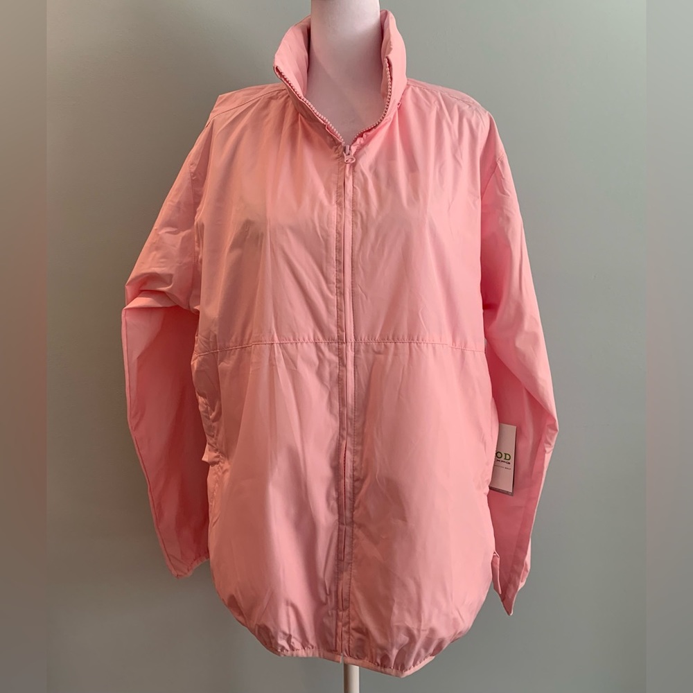 Rain jacket w/hood collar
